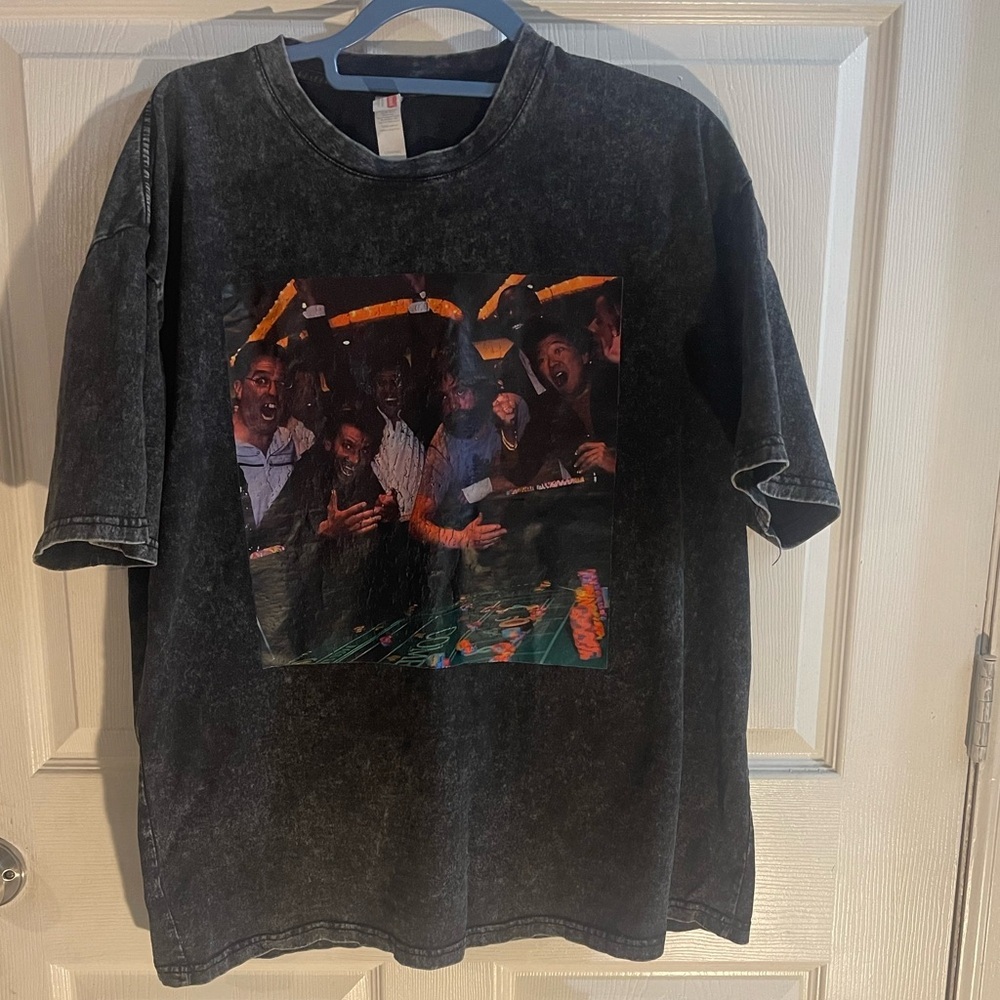 Men's Washed Black Graphic T-Shirt